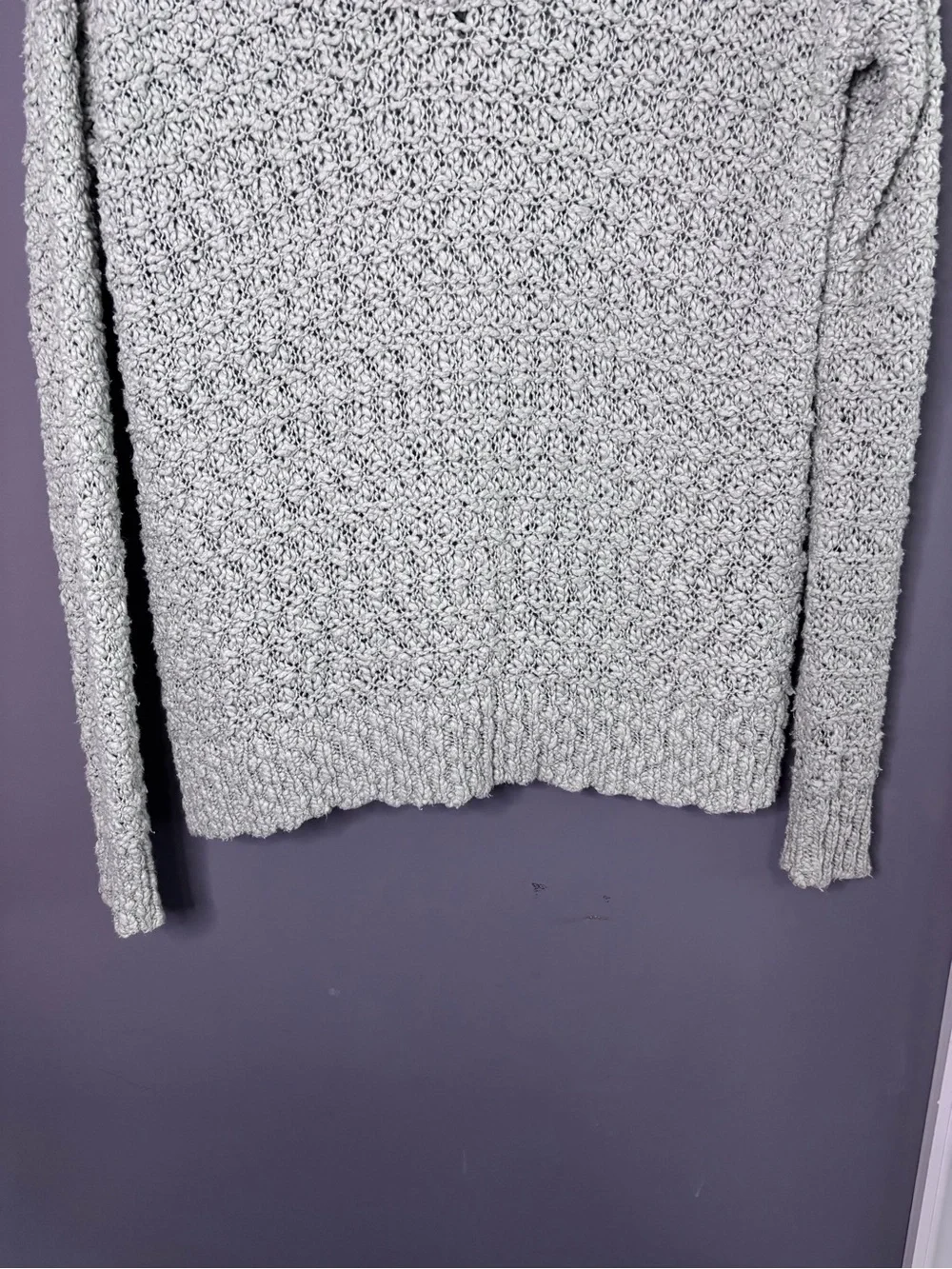 Kimchi Blue Urban Outfitters Mint Green Open Stitch V Neck Sweater Small